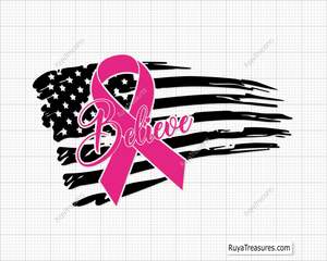 Breast Cancer Flag Svg