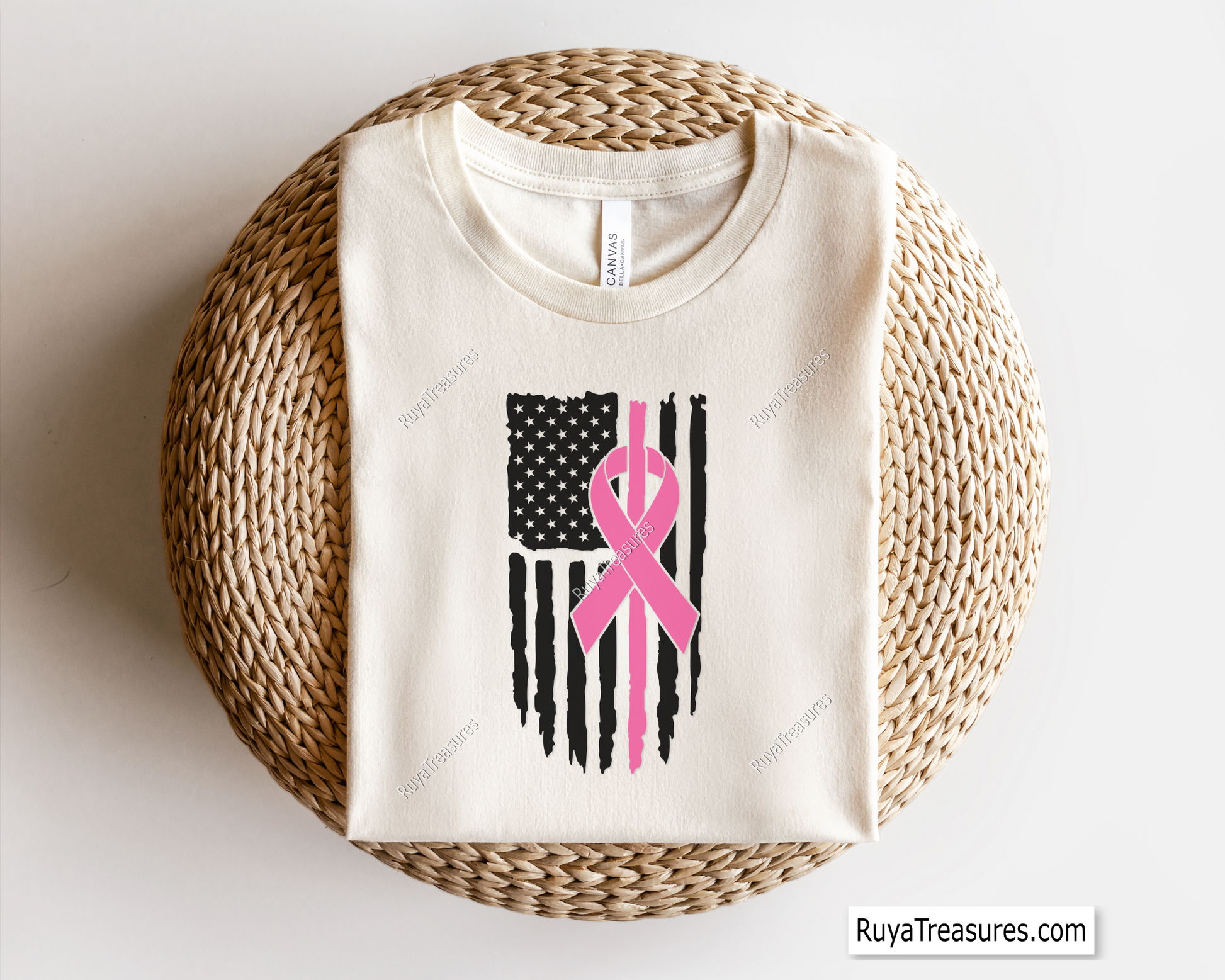 Breast Cancer Flag Svg