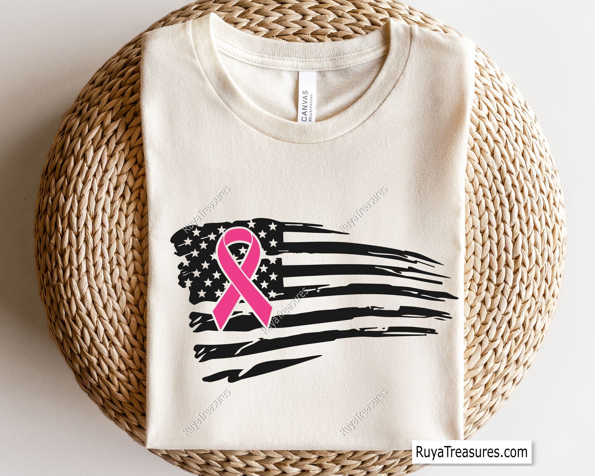 Breast Cancer Flag  Svg