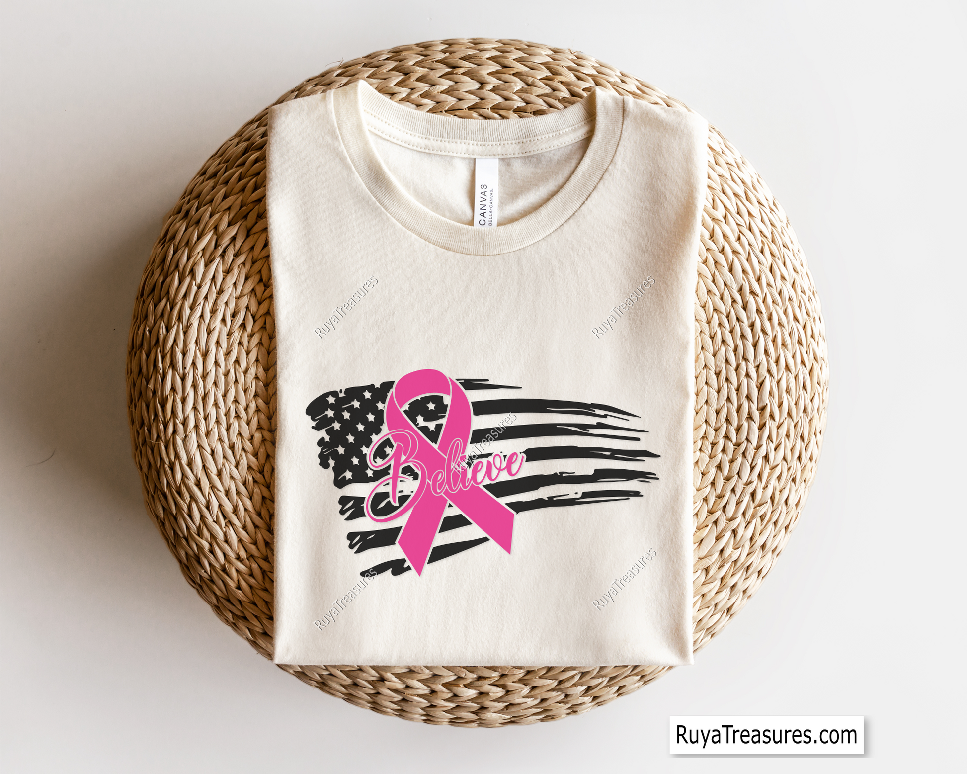 Breast Cancer Flag Svg
