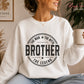 Bold circular badge style design with the word Brother in large block letters surrounded by The Man The Myth and The Legend text.
