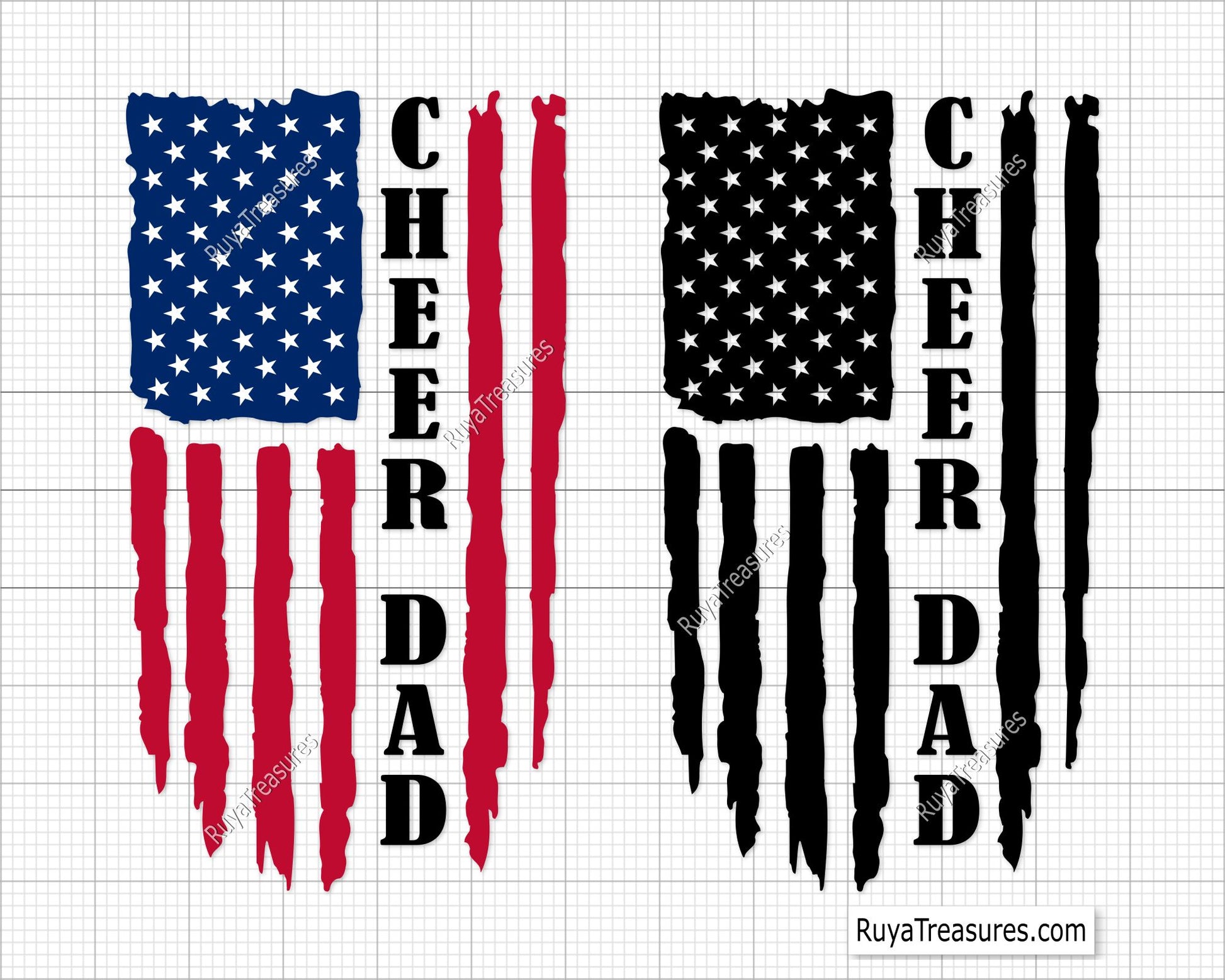 Cheer Dad Flag svg