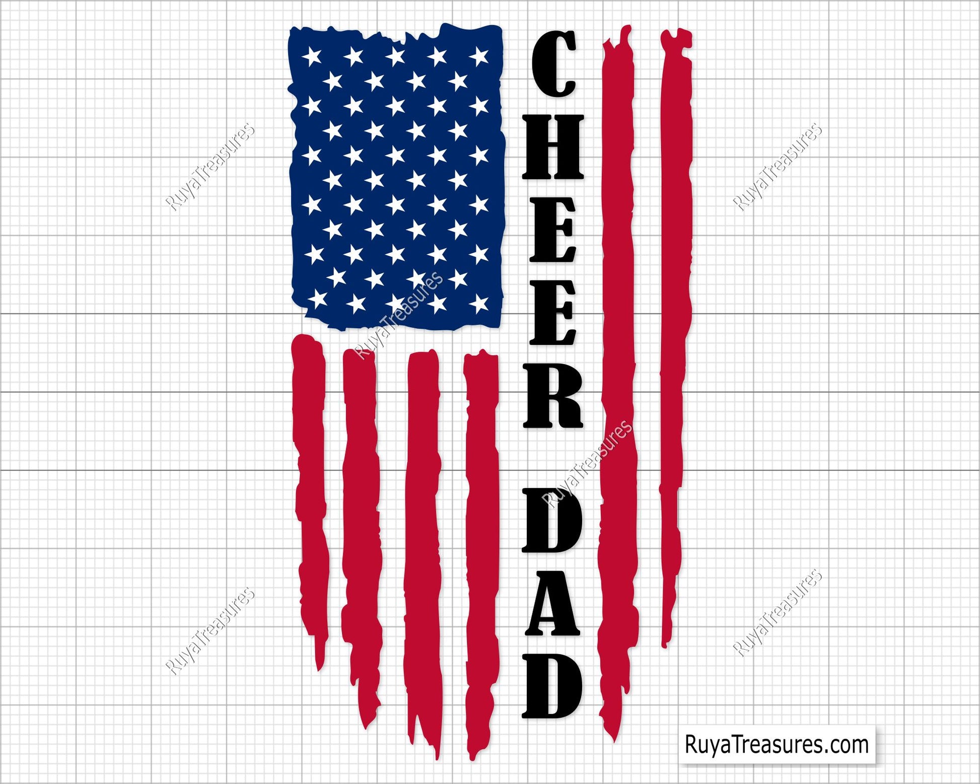 Cheer Dad Flag svg