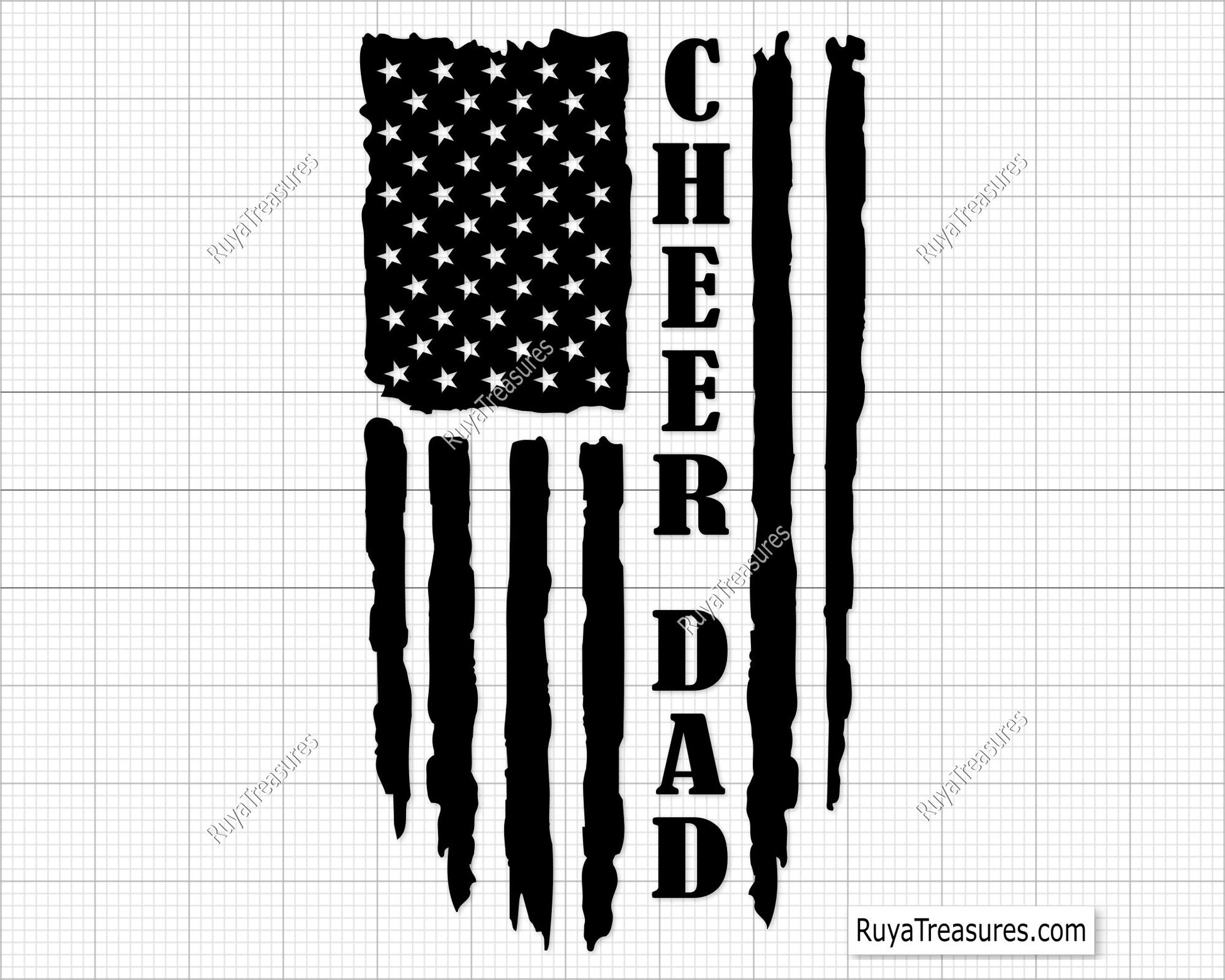 Cheer Dad Flag svg