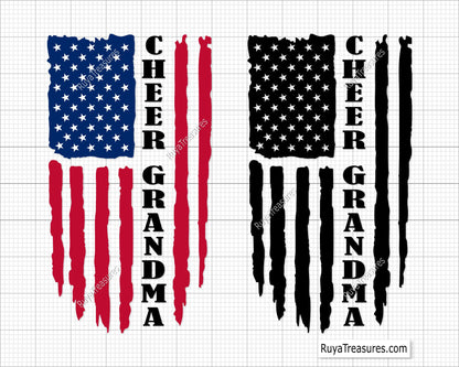 Cheer Grandma Flag Svg