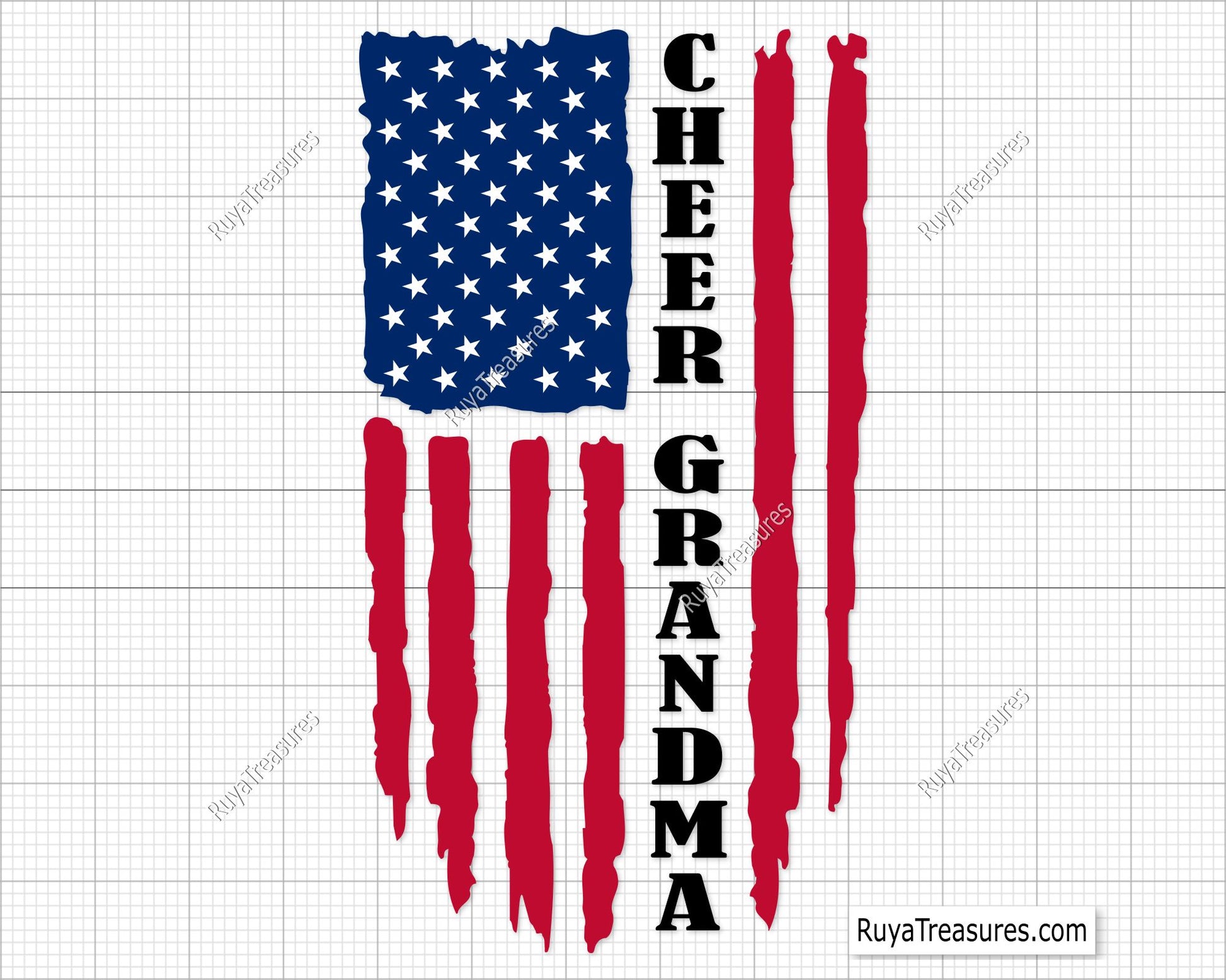 Cheer Grandma Flag Svg