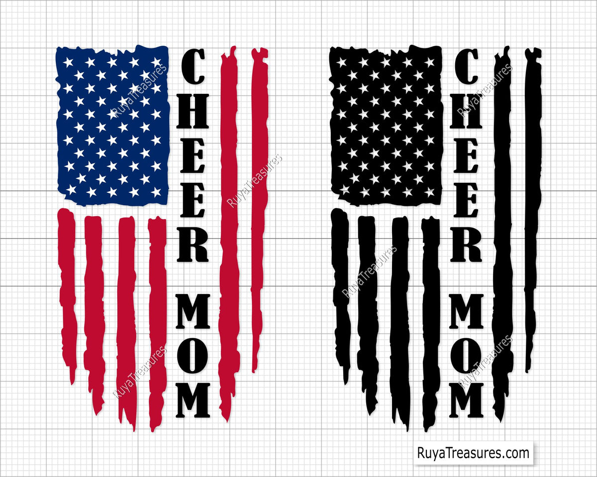 Cheer Mom Flag Svg