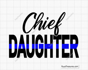 Chief Daughter Blue Line Svg