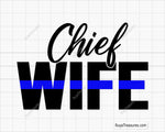 Chief Wife Blue Line Svg 