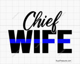 Chief Wife Blue Line Svg 