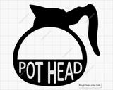 Coffee Pot Head Svg