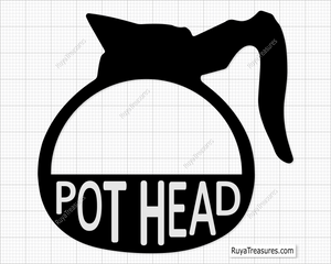 Coffee Pot Head Svg
