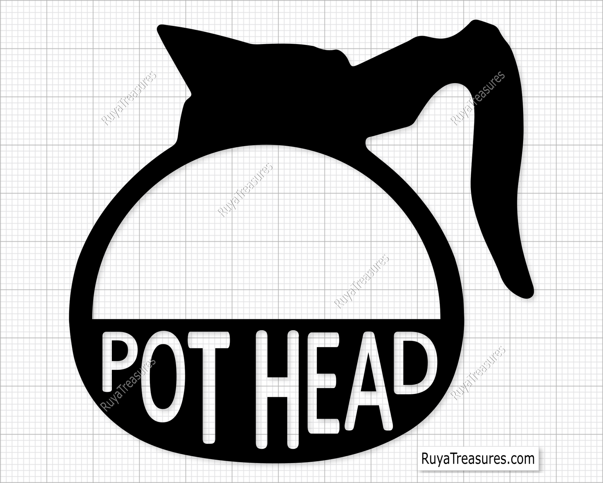 Coffee Pot Head Svg