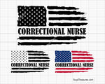 Correctional Nurse Flag Svg