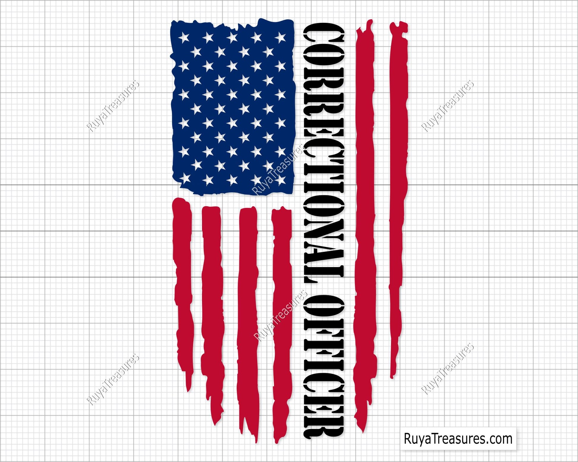 Correctional Officer Flag Svg