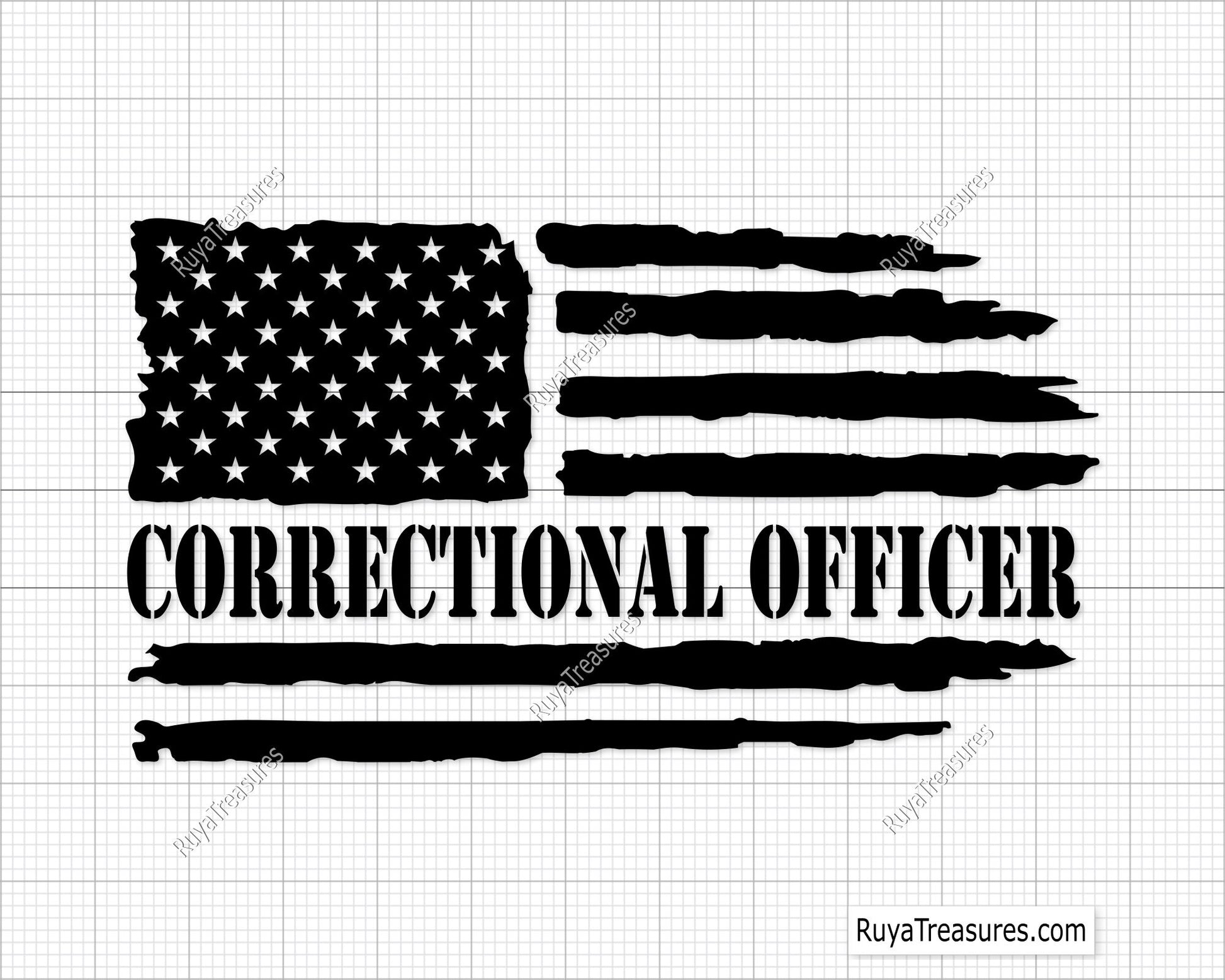 Correctional Officer Flag Svg