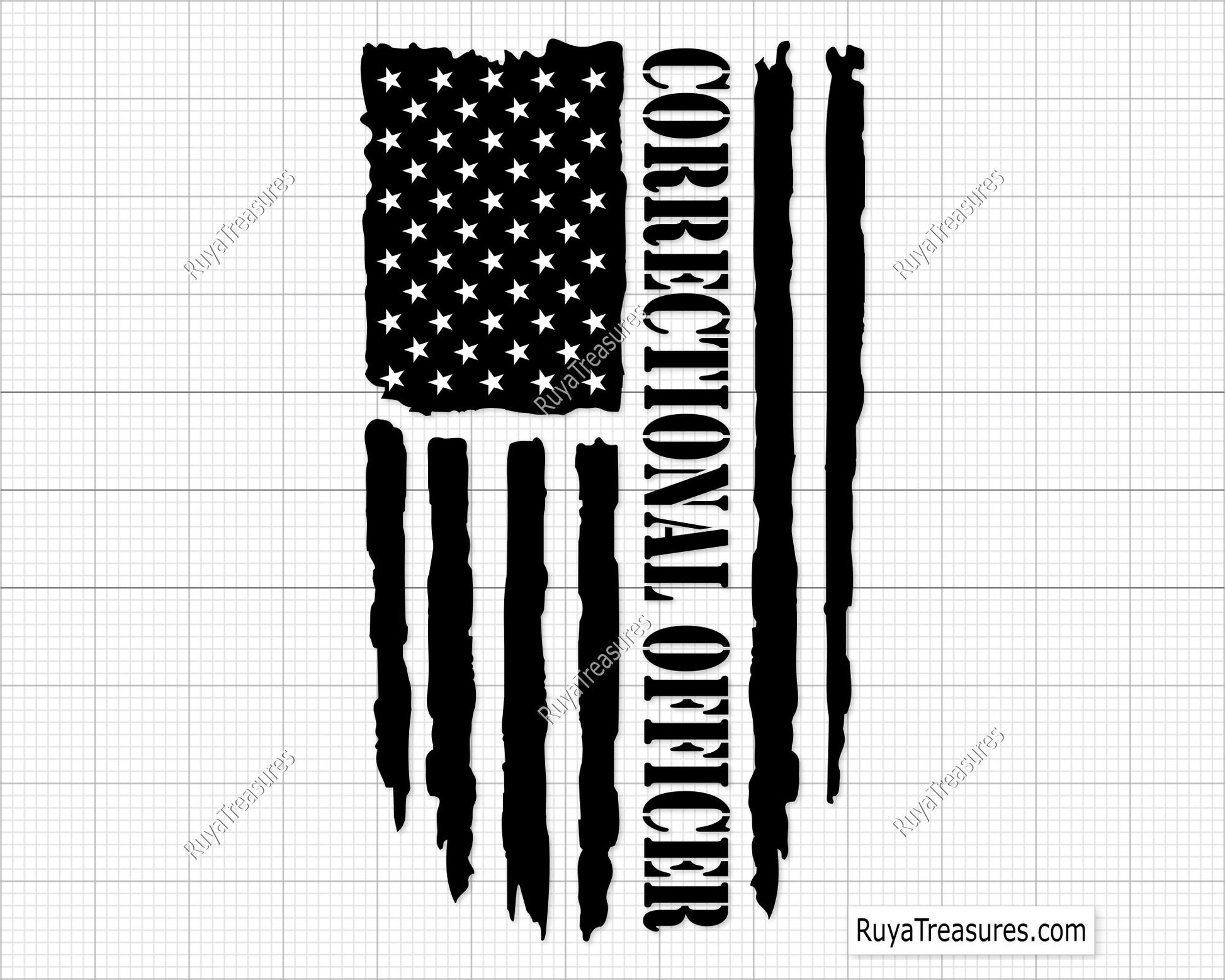 Correctional Officer Flag Svg