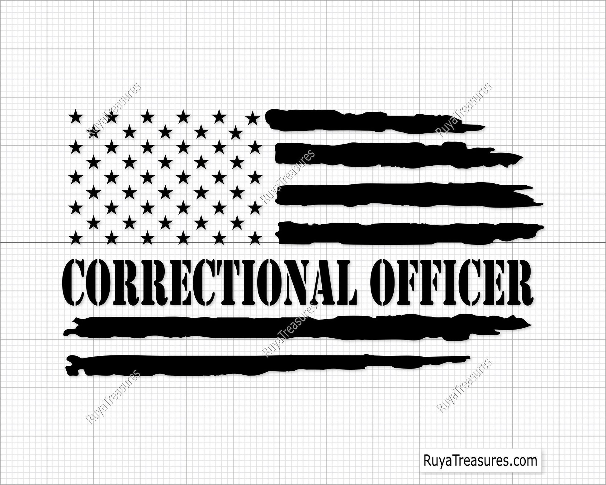 Correctional Officer Flag Svg