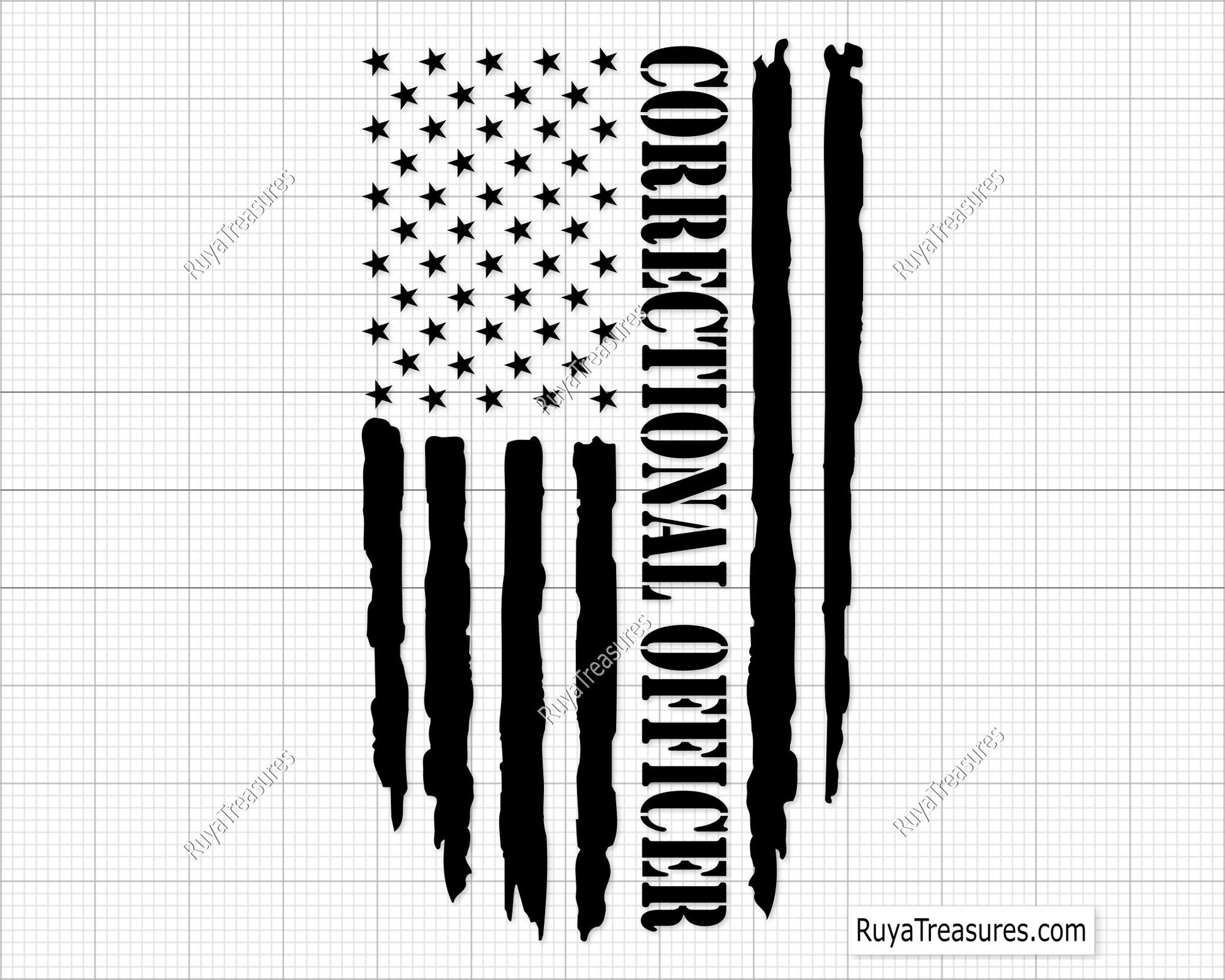 Correctional Officer Flag Svg