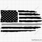 Thin silver line USA flag SVG PNG featuring distressed American flag designs in black and grey for shirts decals and patriotic projects
