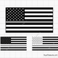 Thin silver line USA flag bundle SVG PNG with multiple distressed American flag styles for correctional officer support shirts decals and graphics