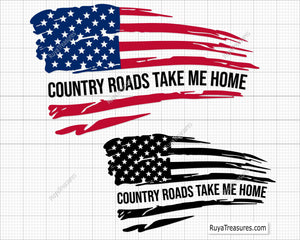 Country Roads Take Me Home Svg