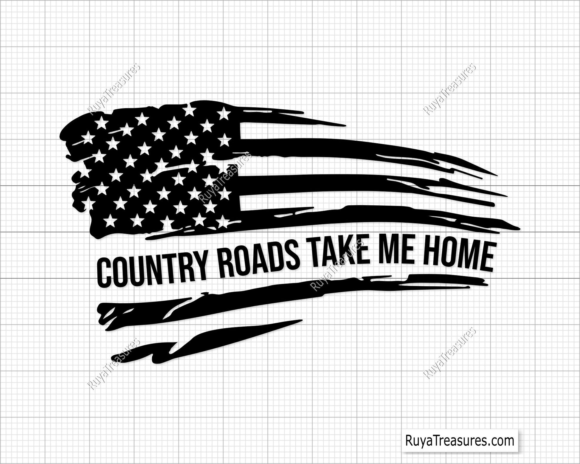 Country Roads Take Me Home Svg