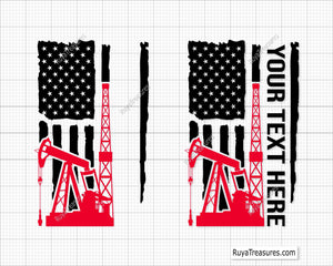Custom Oilfield Flag Svg