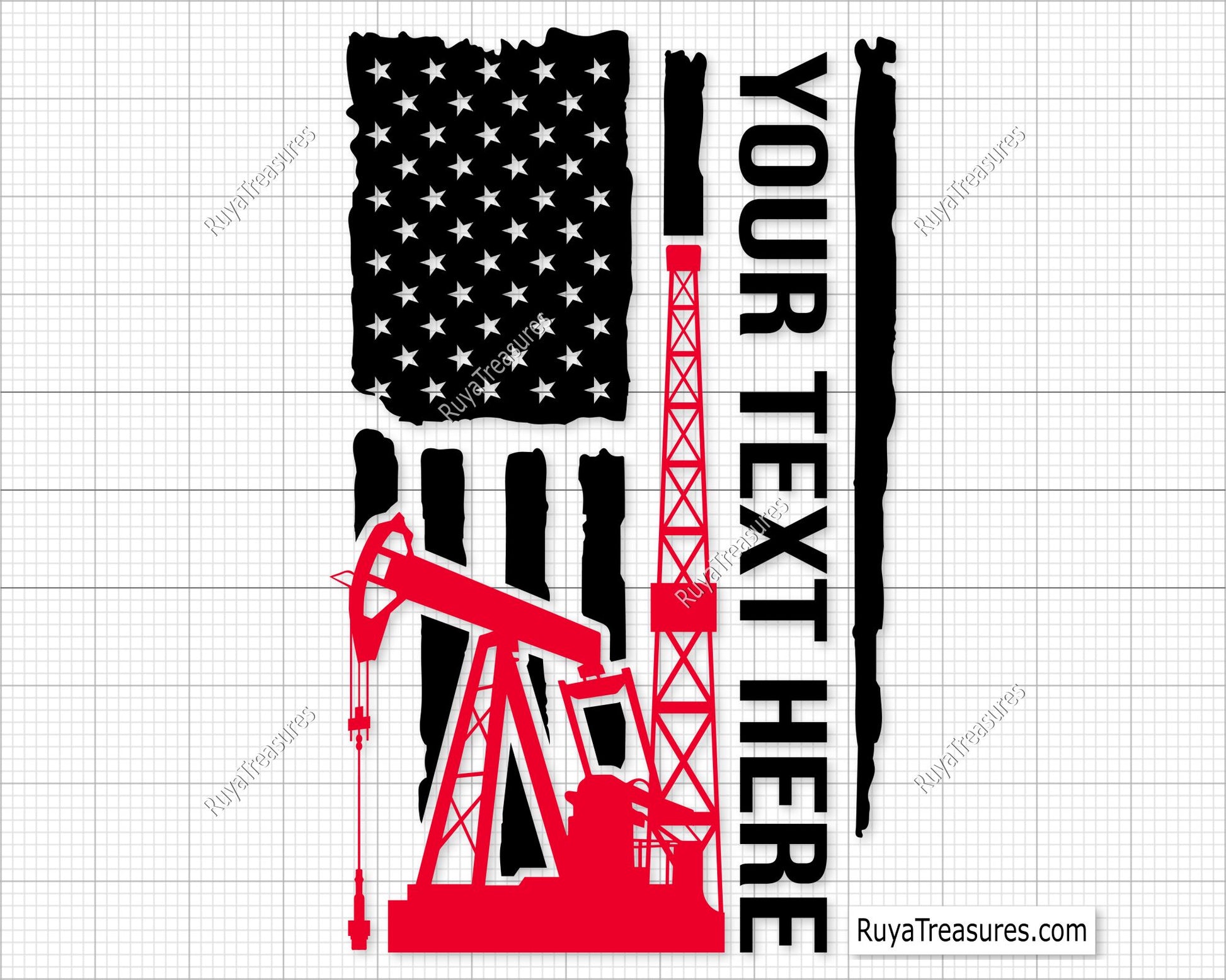 Custom Oilfield Flag Svg