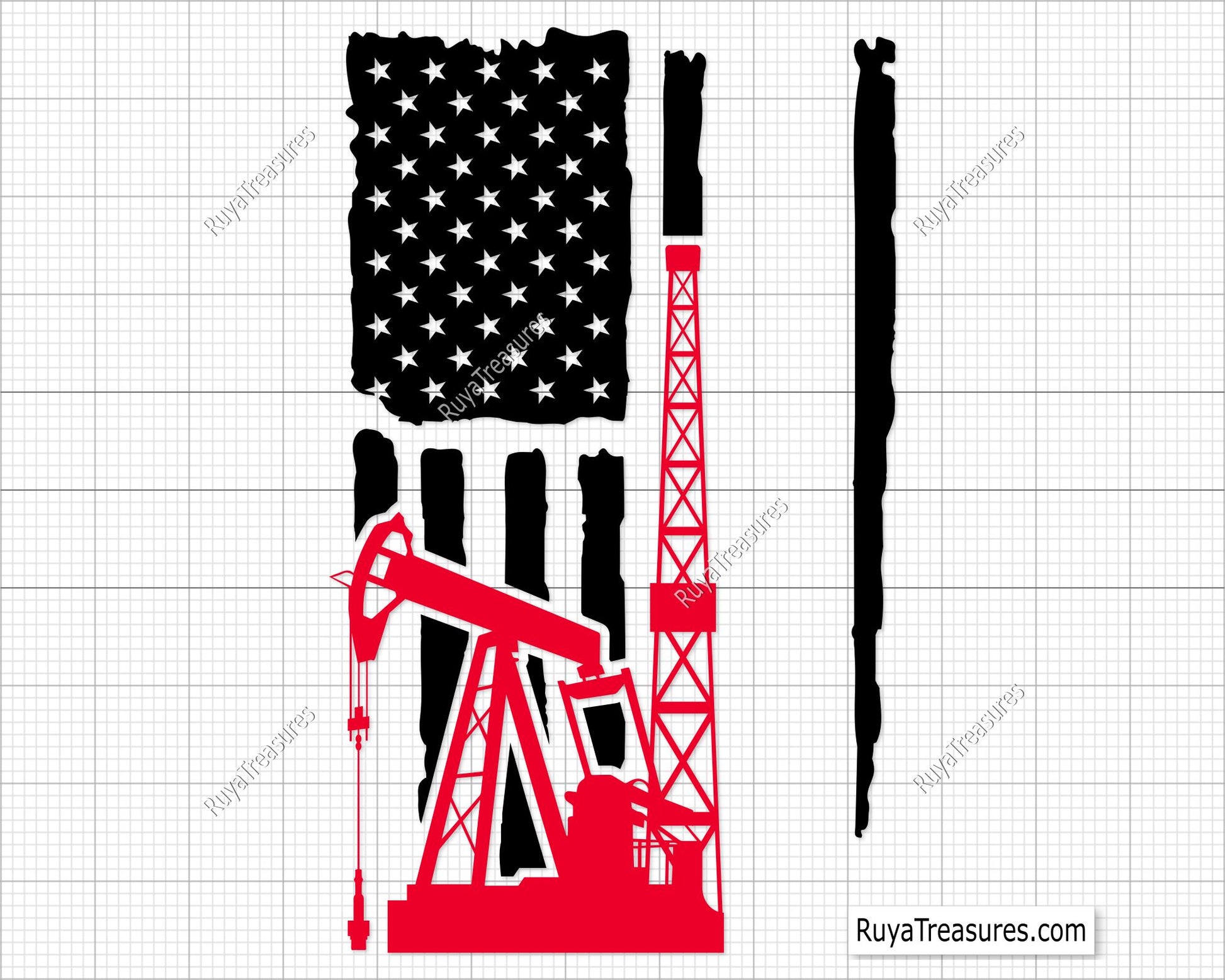 Custom Oilfield Flag Svg