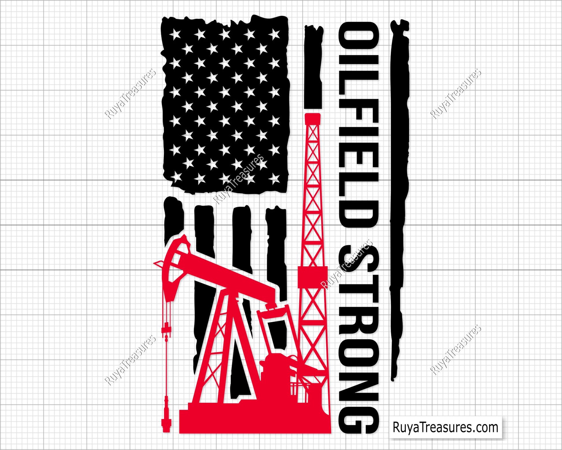 Custom Oilfield Flag Svg