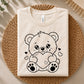 Cute Teddy Bear Heart SVG PNG, Kawaii Bear Design