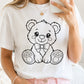 Cute Teddy Bear SVG, Adorable Nursery Bear Cricut Cut File Design