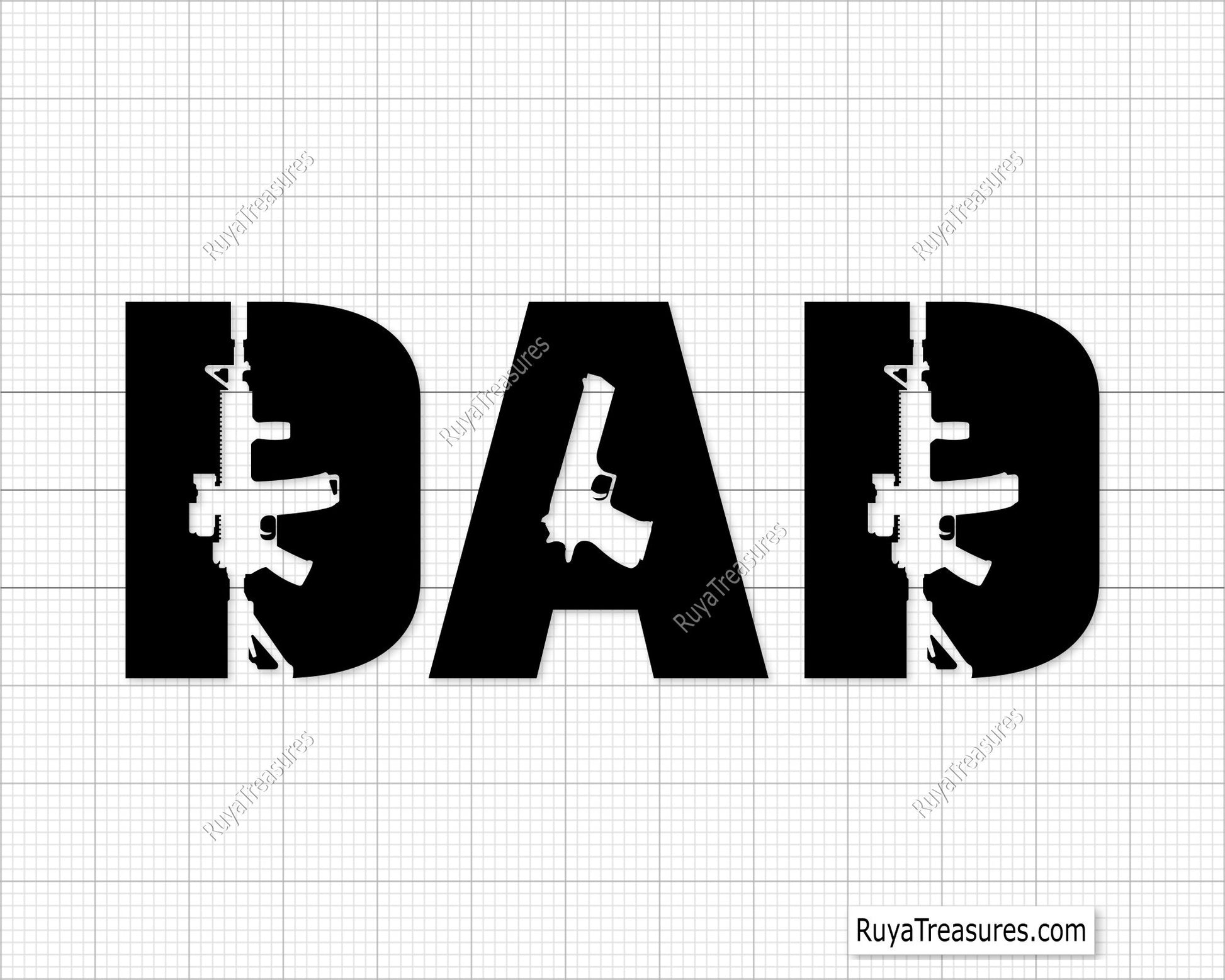 Dad And Guns 01 Svg