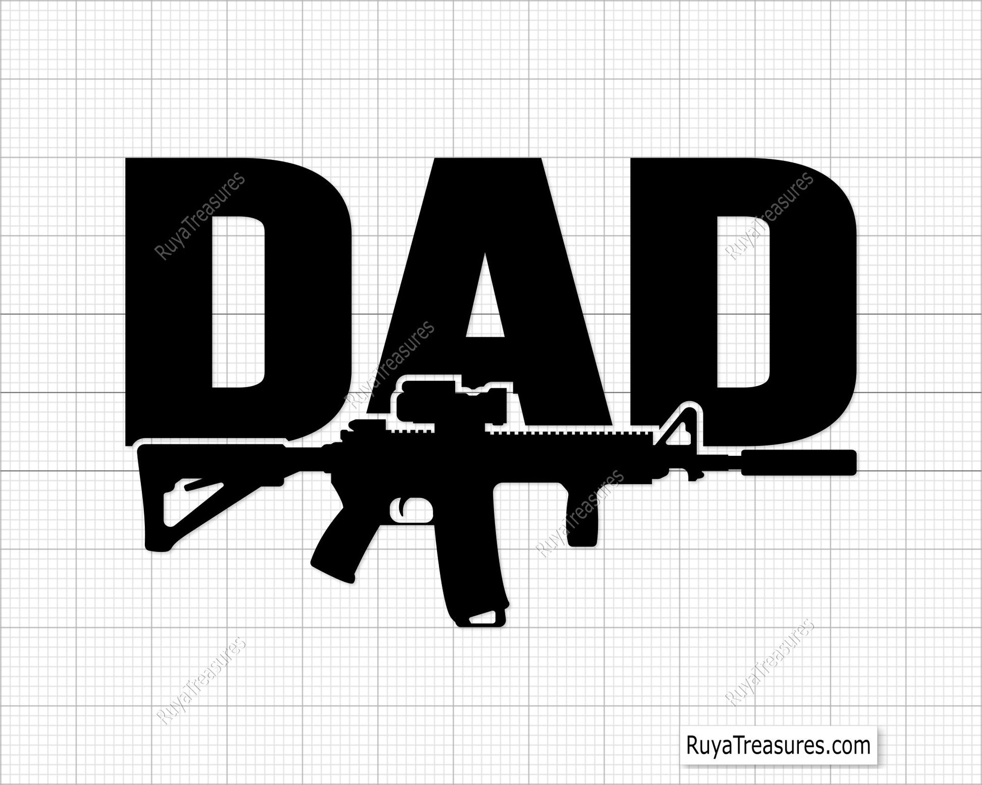Dad And Guns 01 Svg