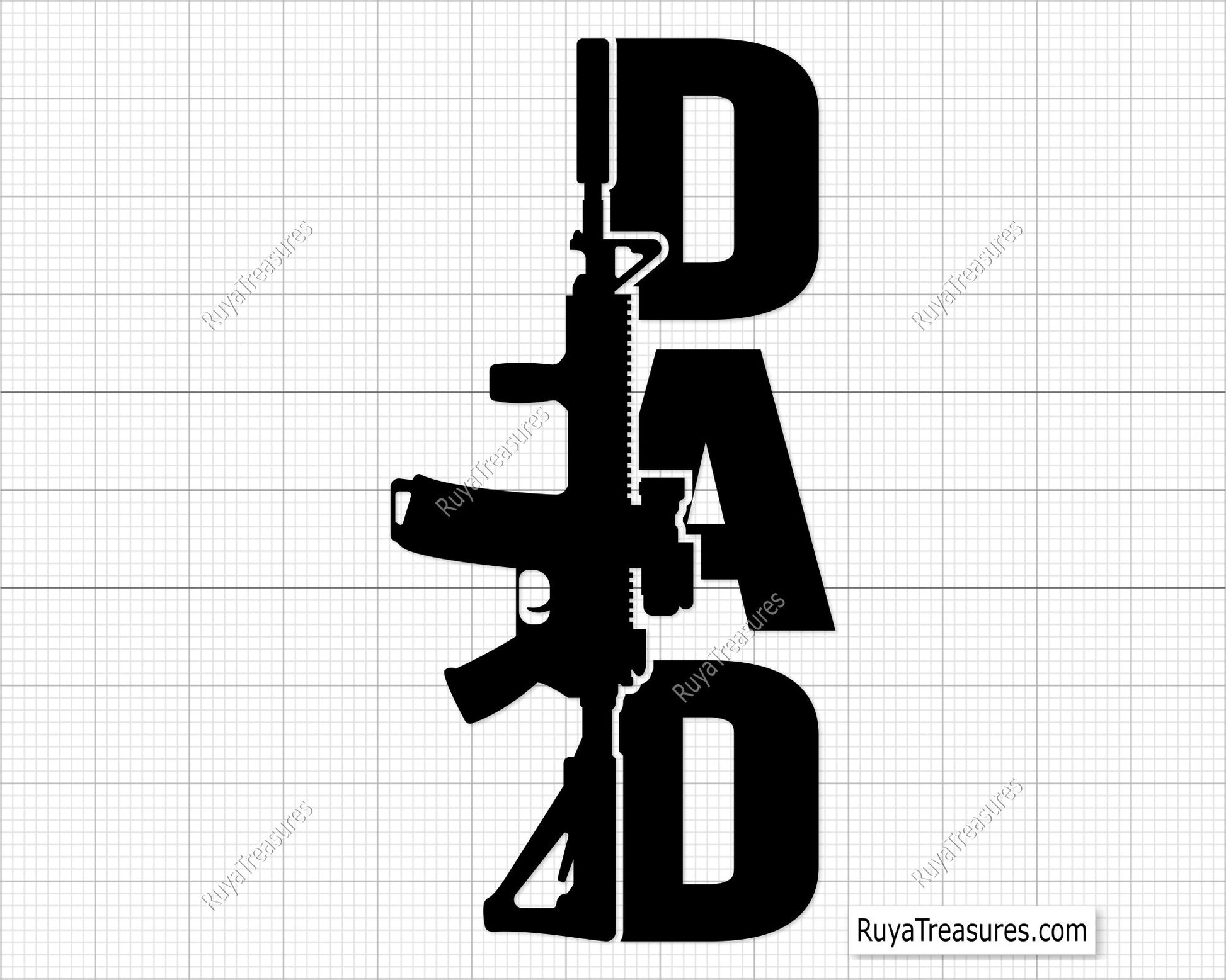 Dad And Guns 01 Svg