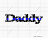 Daddy Thin Blue Line Svg