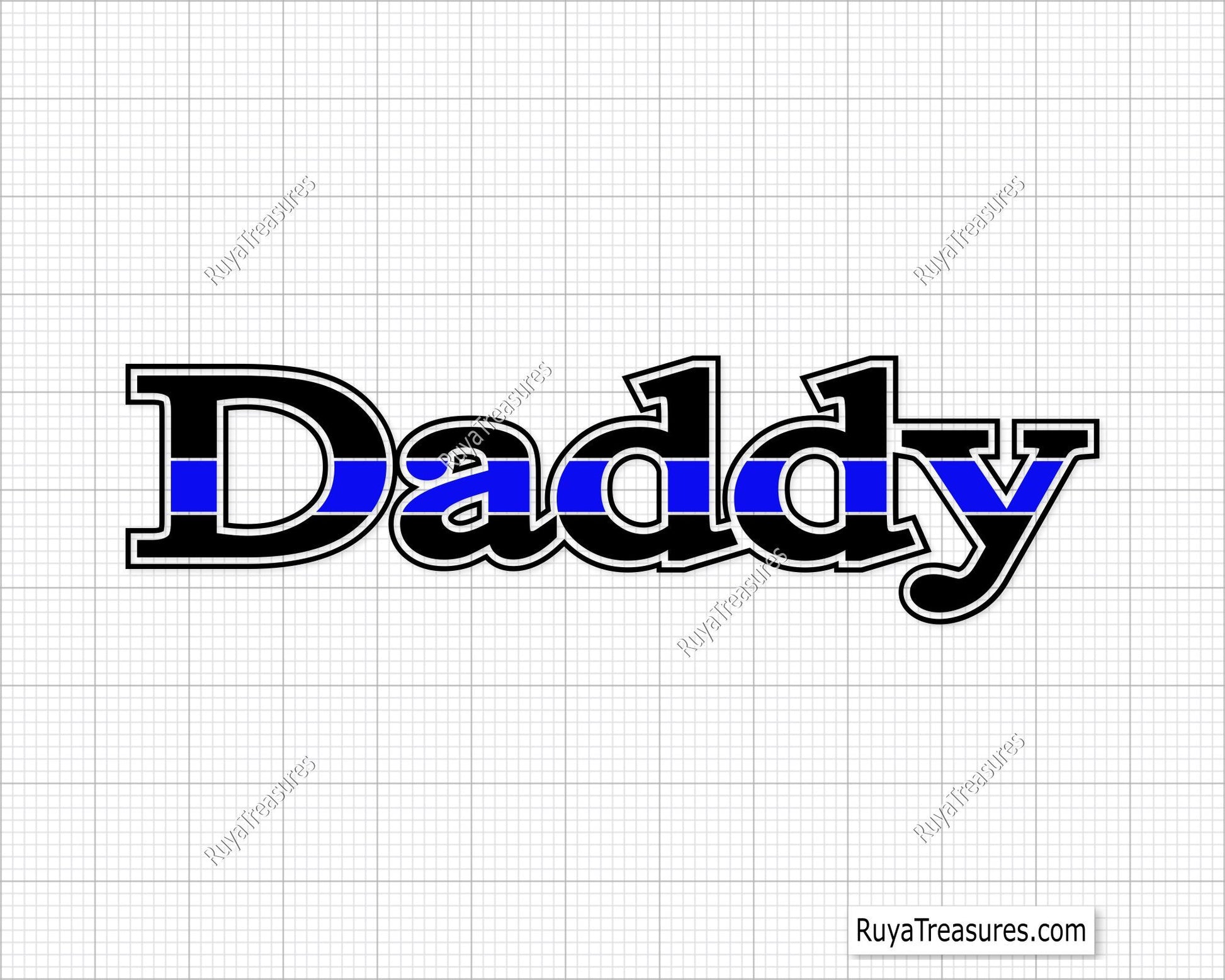 Daddy Thin Blue Line Svg