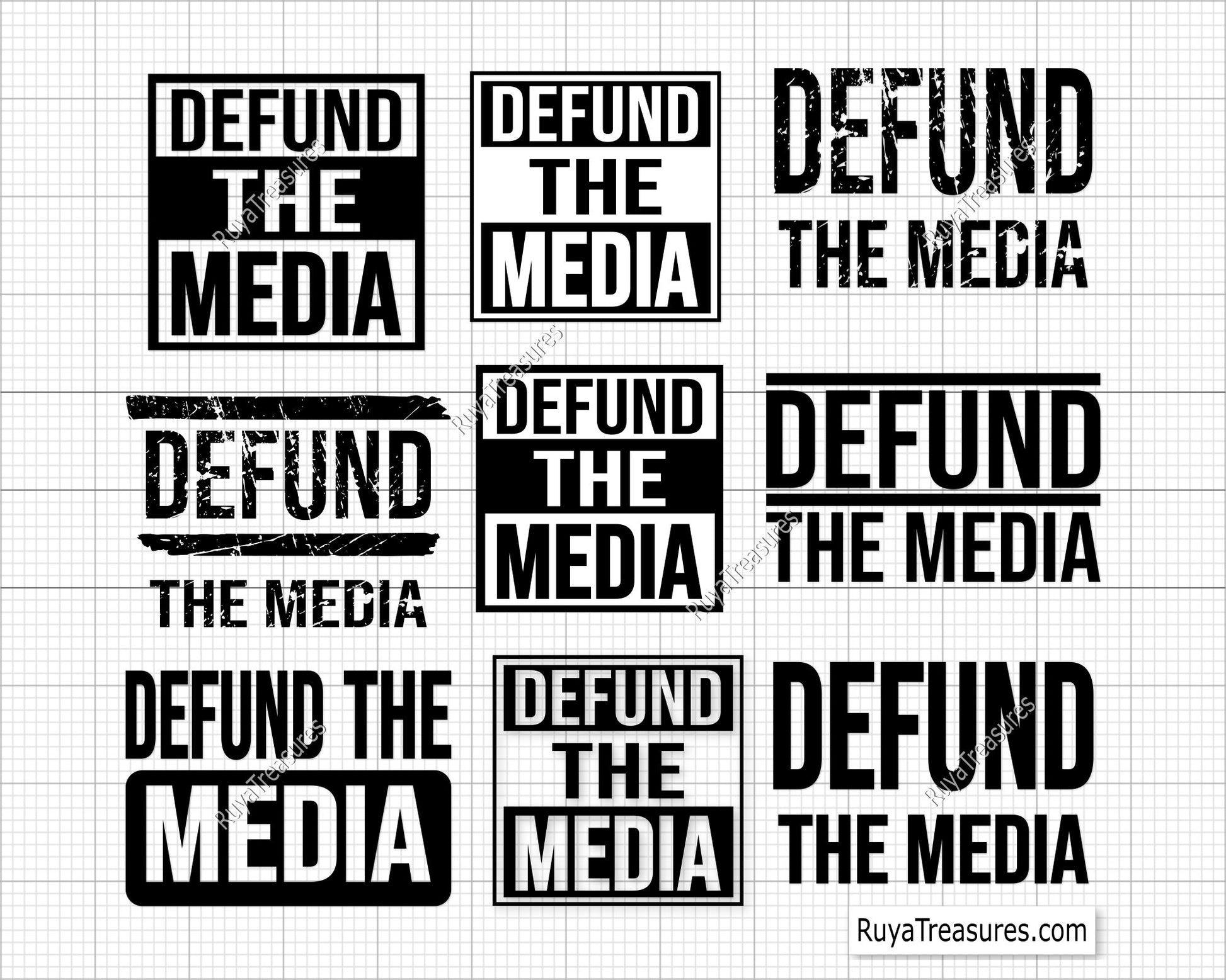 Defund The Media Svg