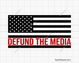 Defund the Media Flag Svg