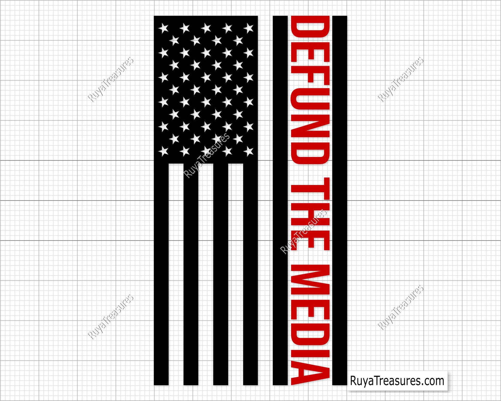 Defund the Media Flag Svg
