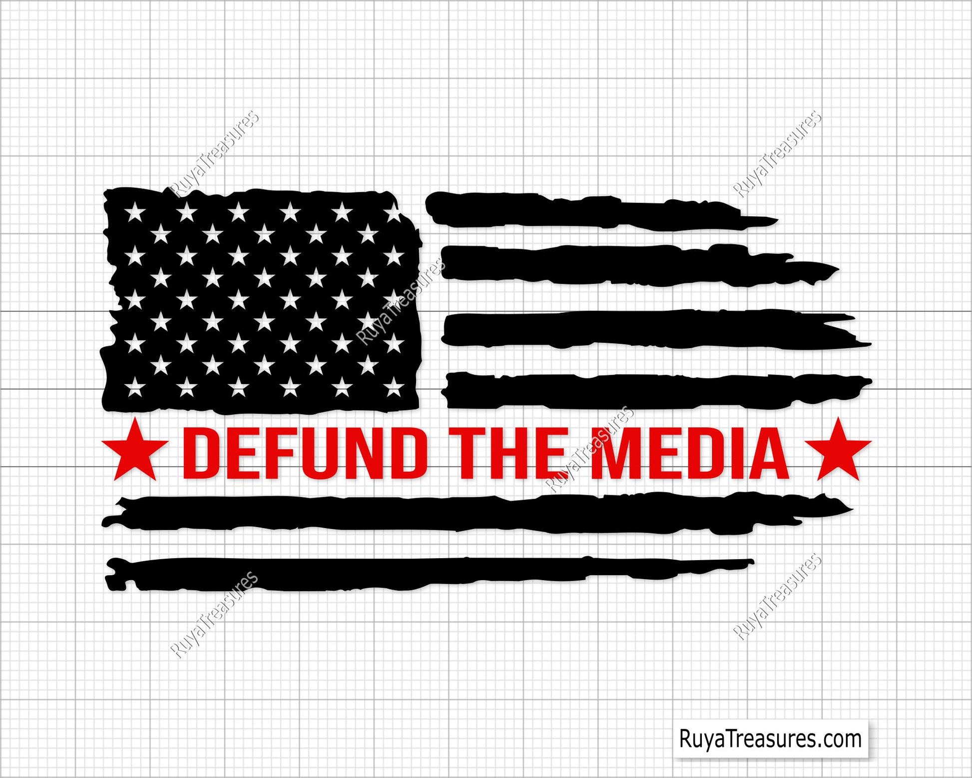 Defund the Media  Svg