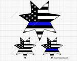 Deputy Sheriff Badge Blue Line Svg 