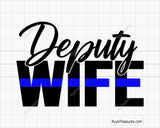 Deputy Wife Blue Line Svg