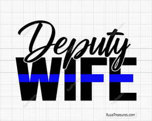 Deputy Wife Blue Line Svg