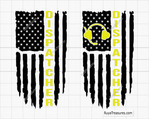 911 Dispatcher Flag Svg Png