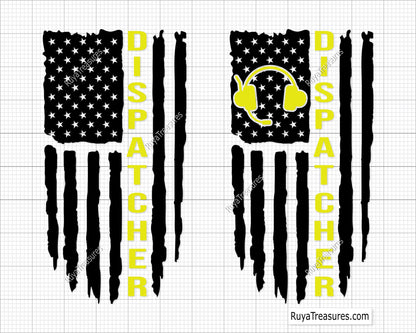 911 Dispatcher Flag Svg Png