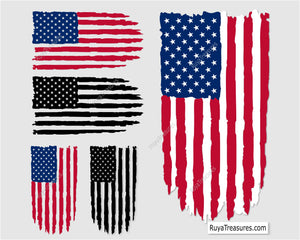 Distressed American Flag Svg