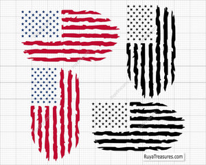 Distressed American Flag Svg 