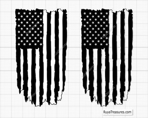 Distressed American Flag Svg